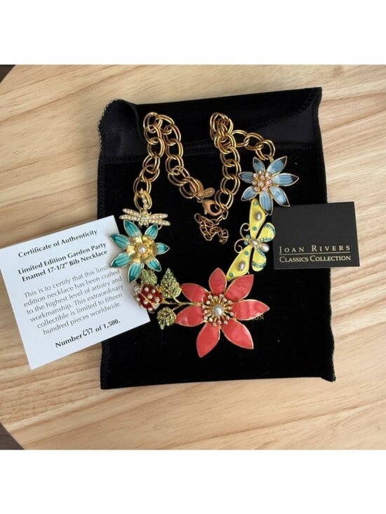 Joan Rivers Jewelry - Joan Rivers Classics Collection Garden Party Gold-Tone Enamel Necklace W/ Floral